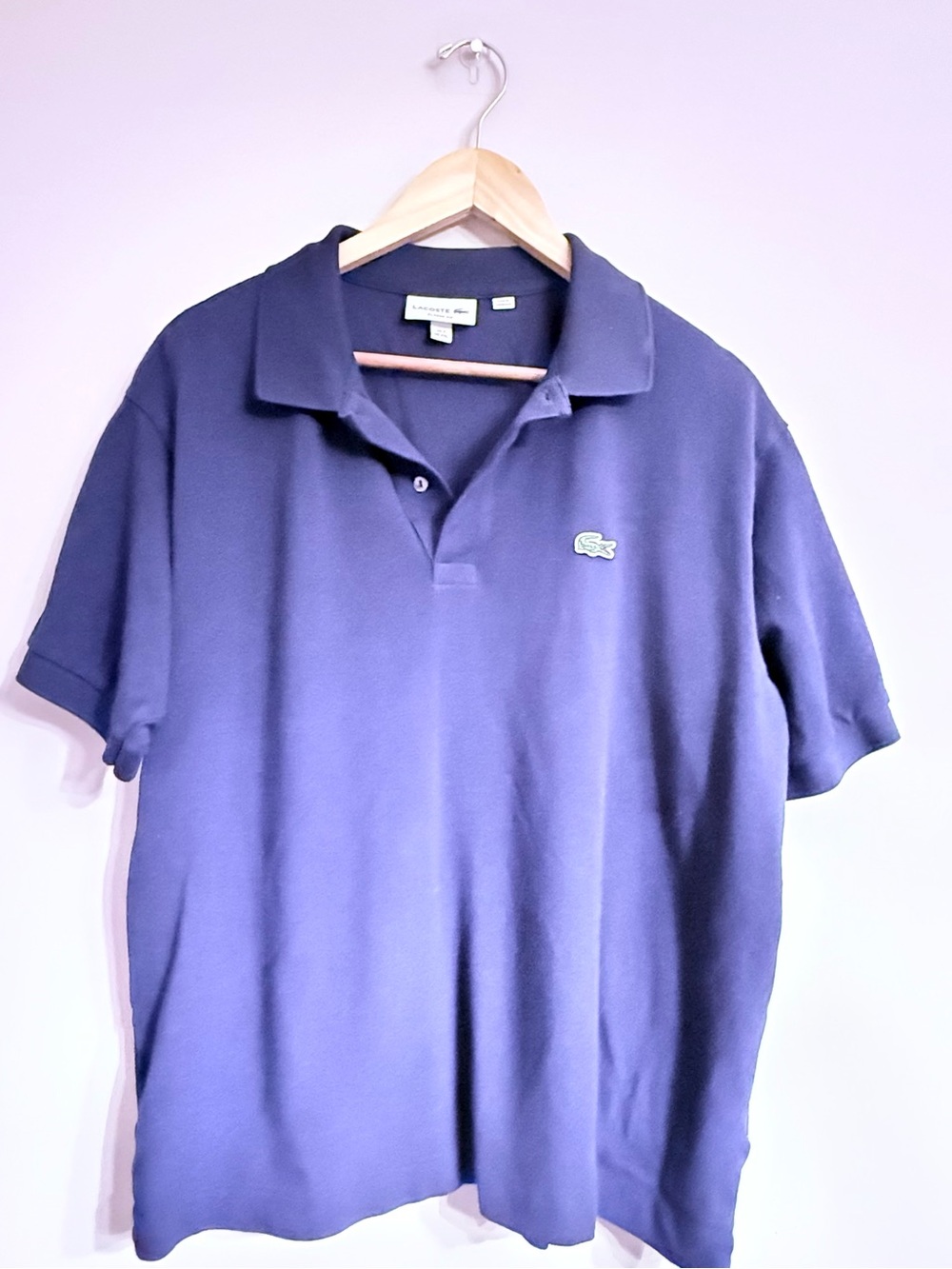 Lacoste Men's Navy Polo with Crocodile Logo